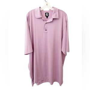 FJ‎ FootJoy Mens Short Sleeve Golf Shirt Collared Micro Stripe Lightweight XXL